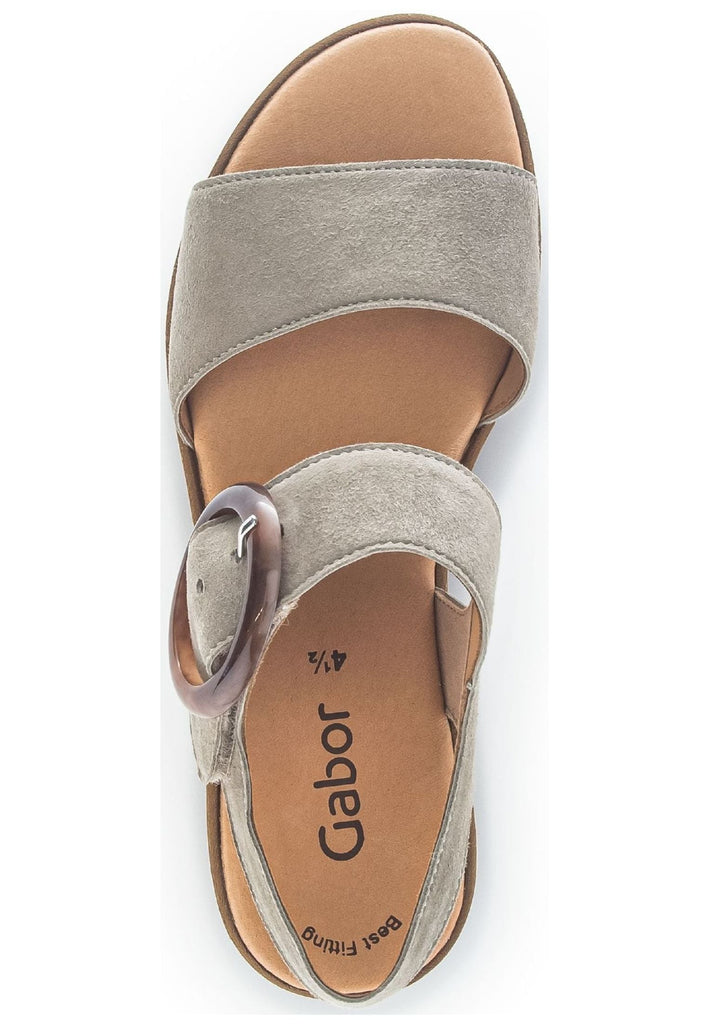 Gabor Sandalen Veloursleder Khaki