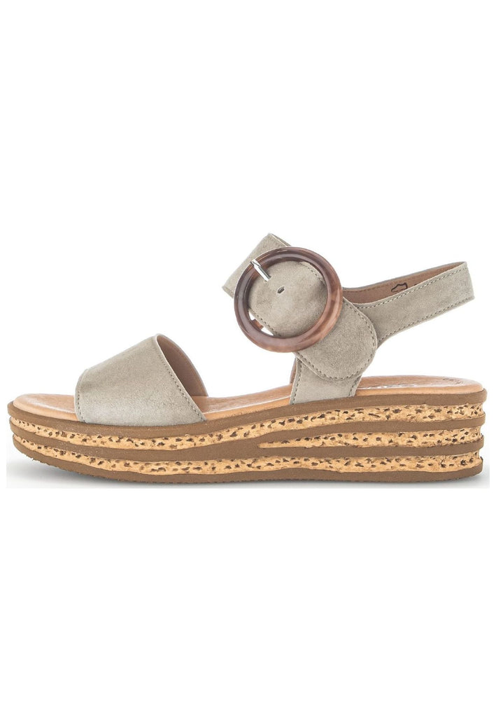 Gabor Sandalen Veloursleder Khaki