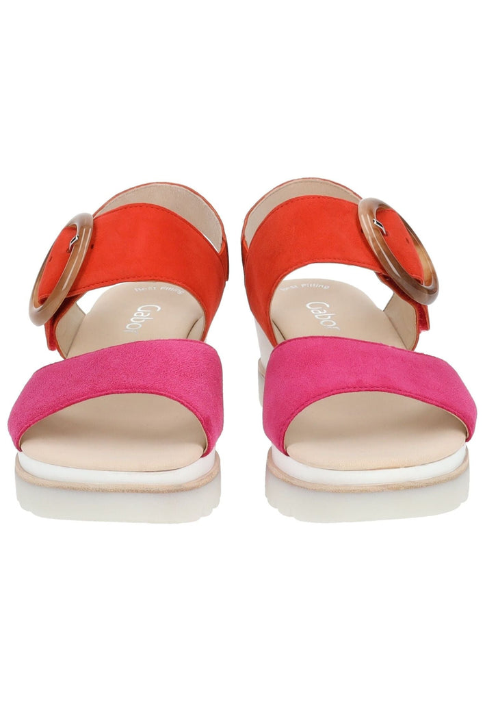 Gabor Sandalen Veloursleder Orange Multi