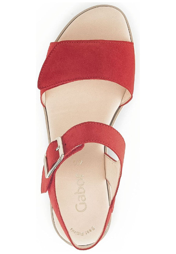 Gabor Sandalen Veloursleder Rot