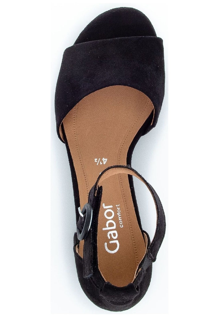 Gabor Sandalen Veloursleder Schwarz