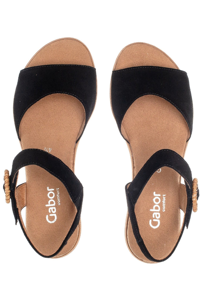 Gabor Sandalen Veloursleder Schwarz