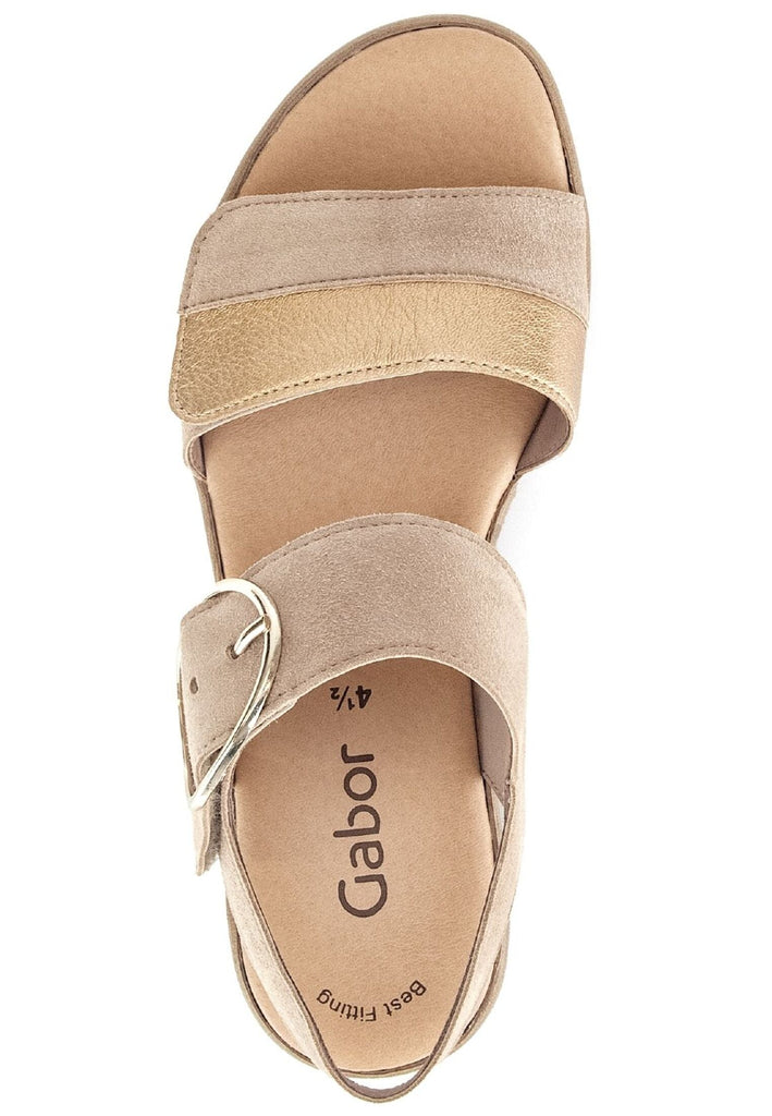 Gabor Sandalen Veloursleder/Textil Caramel