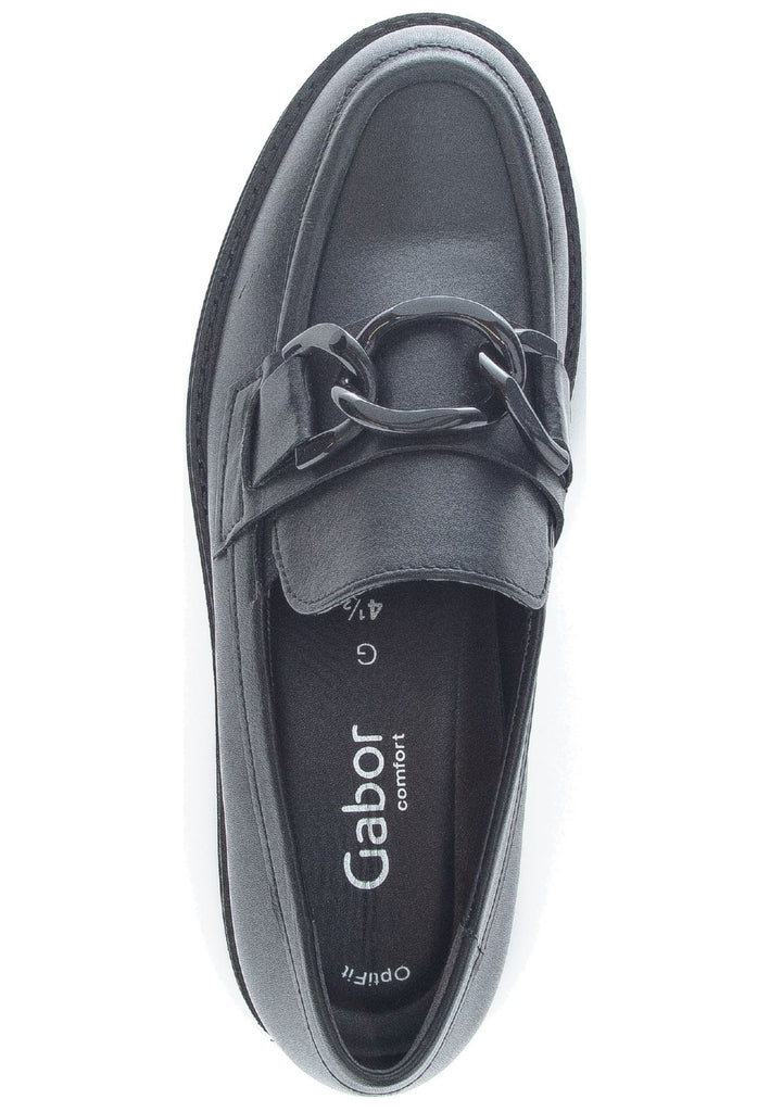 Gabor Slipper Glattleder Schwarz