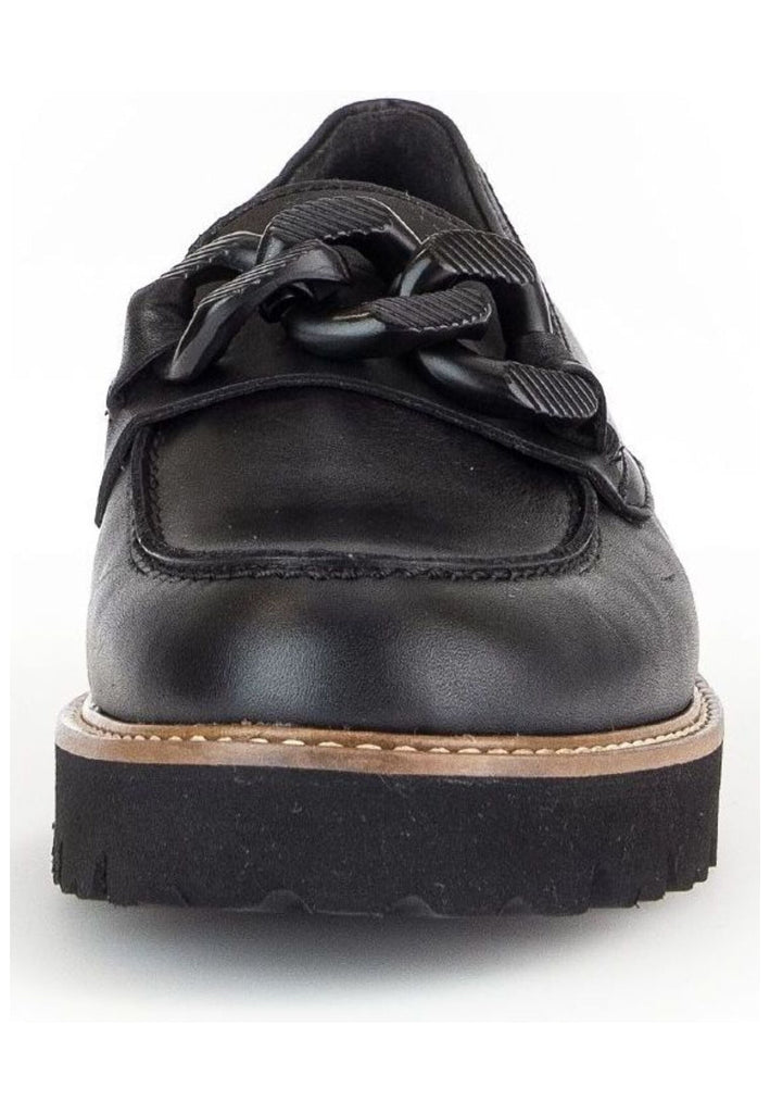 Gabor Slipper Glattleder Schwarz/Braun