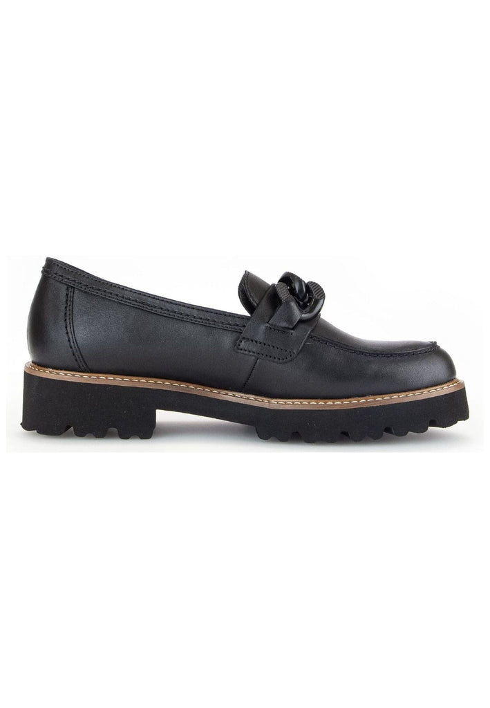 Gabor Slipper Glattleder Schwarz/Braun