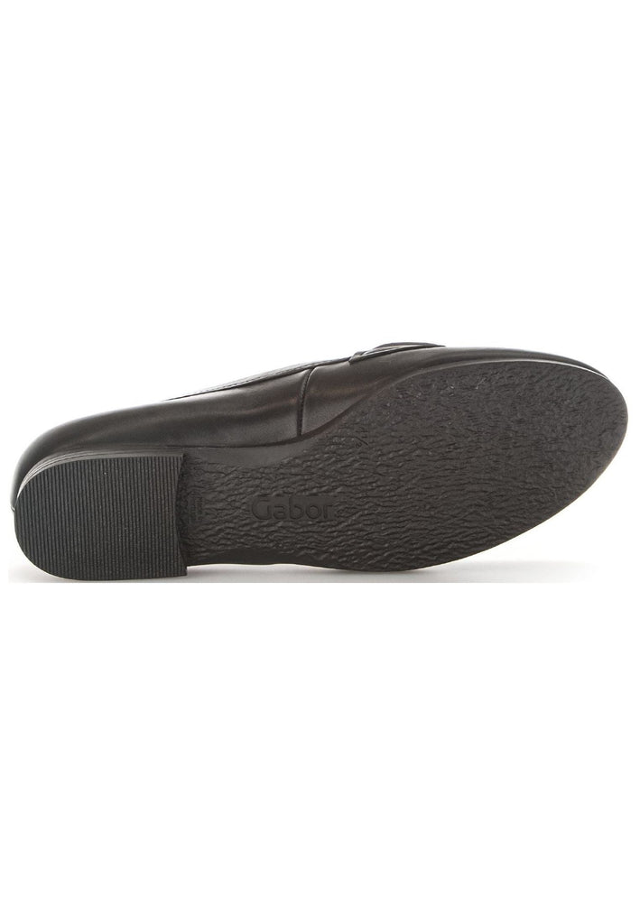 Gabor Slipper Glattleder Schwarz/Gold