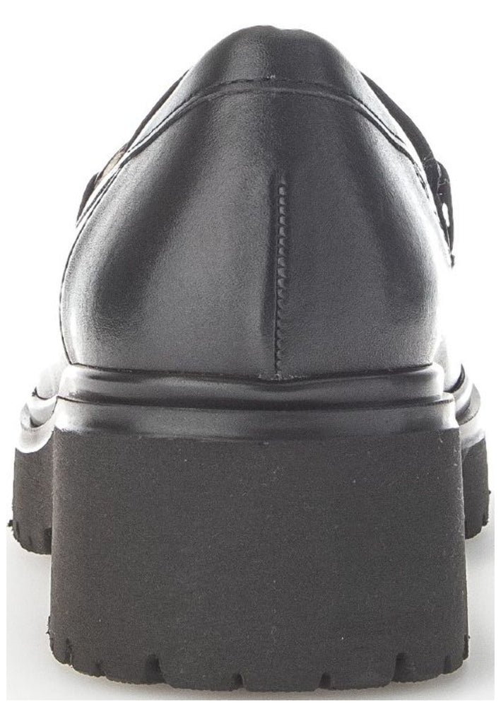 Gabor Slipper Glattleder Schwarz/Silber