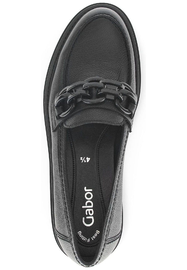 Gabor Slipper Leder Schwarz