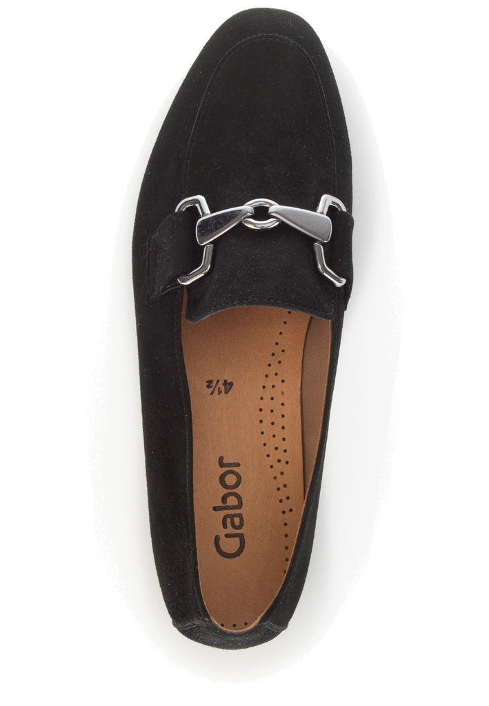 Gabor Slipper Leder Schwarz