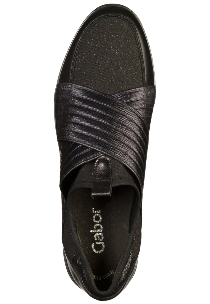 Gabor Slipper Leder Schwarz