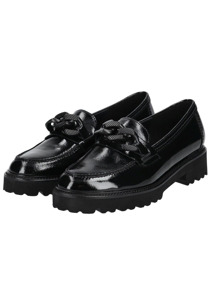 Gabor Slipper Leder Schwarz Lack