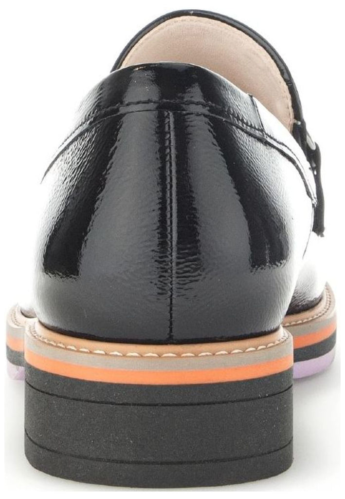 Gabor Slipper Leder Schwarz Lack