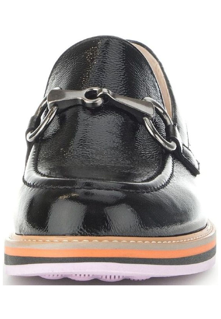 Gabor Slipper Leder Schwarz Lack