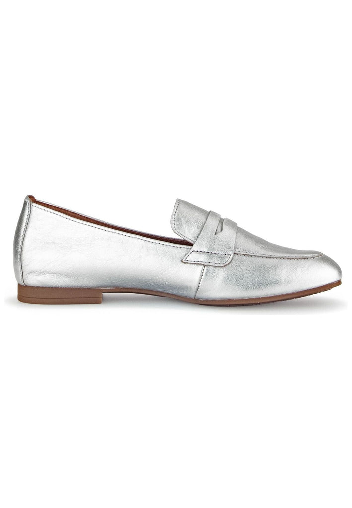 Gabor Slipper Leder Silber