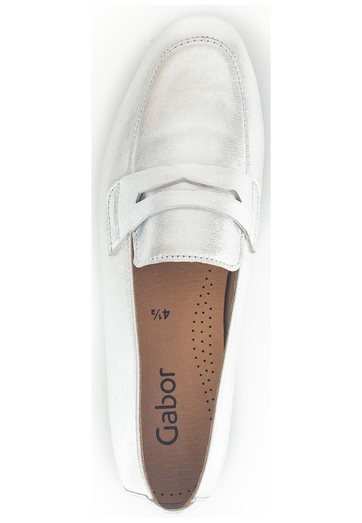 Gabor Slipper Leder Silber