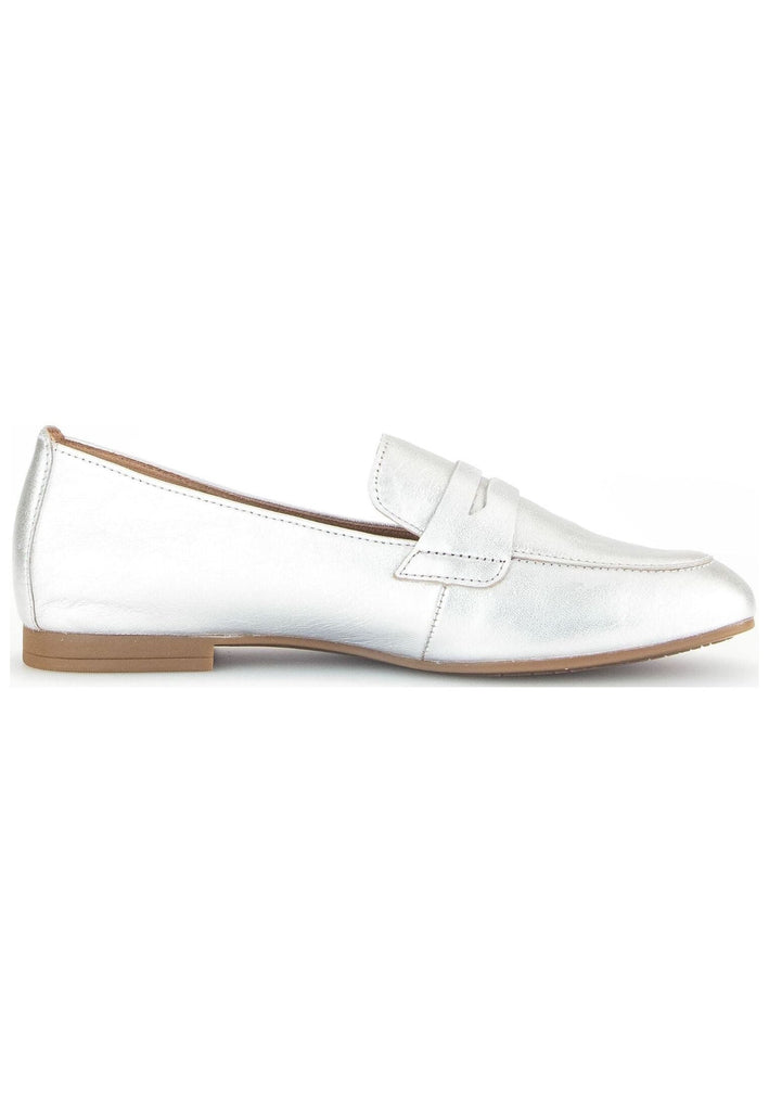 Gabor Slipper Leder Silber