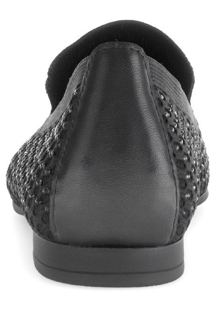 Gabor Slipper Leder/Synthetik Schwarz