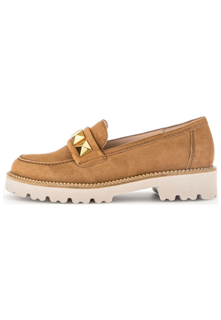 Gabor Slipper Leder/Textil Hellbraun
