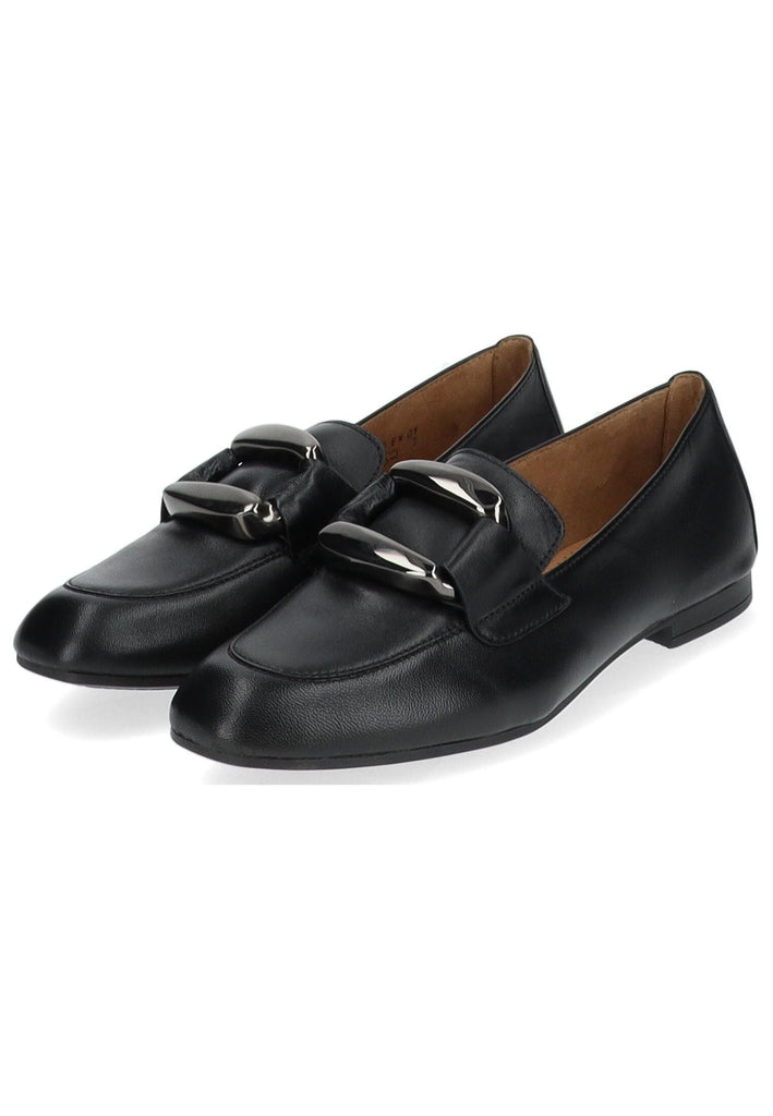 Gabor Slipper Nappaleder Schwarz/Silber
