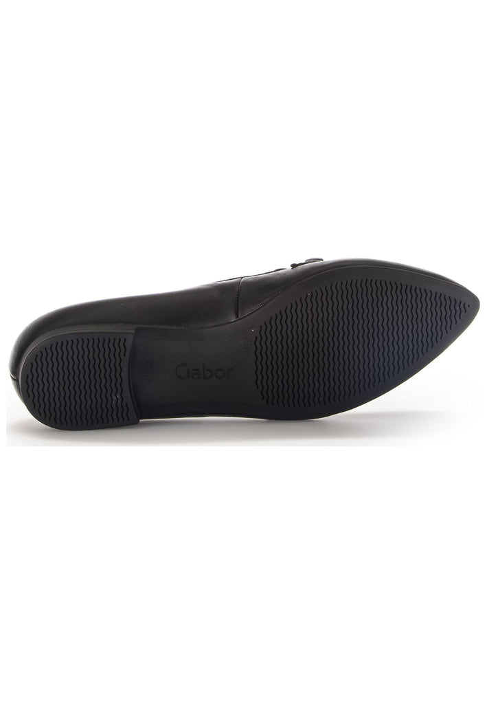 Gabor Slipper Nappaleder Schwarz/Silber