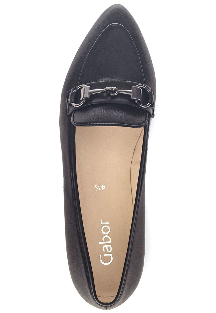 Gabor Slipper Nappaleder Schwarz/Silber