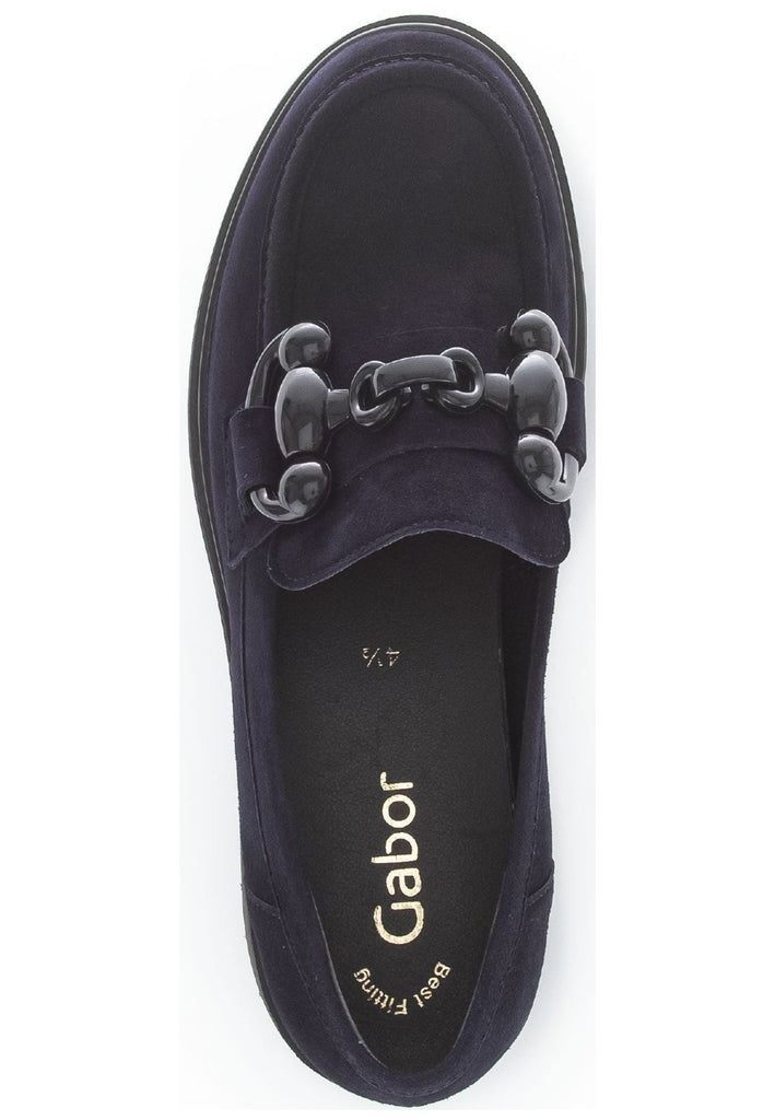 Gabor Slipper Veloursleder Atlantik