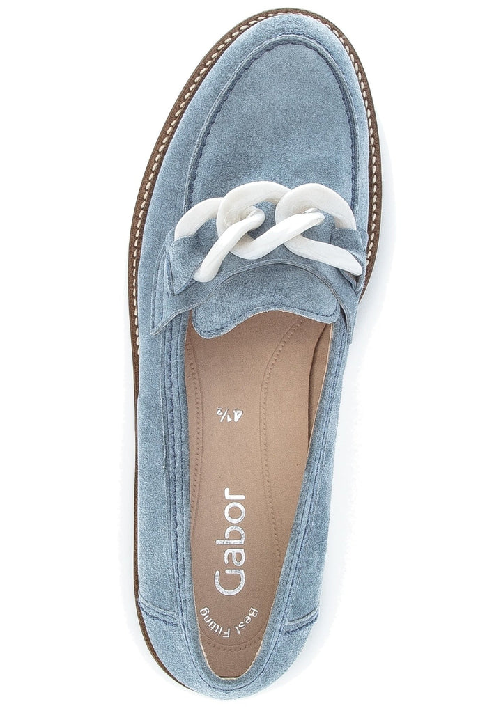 Gabor Slipper Veloursleder Hellblau
