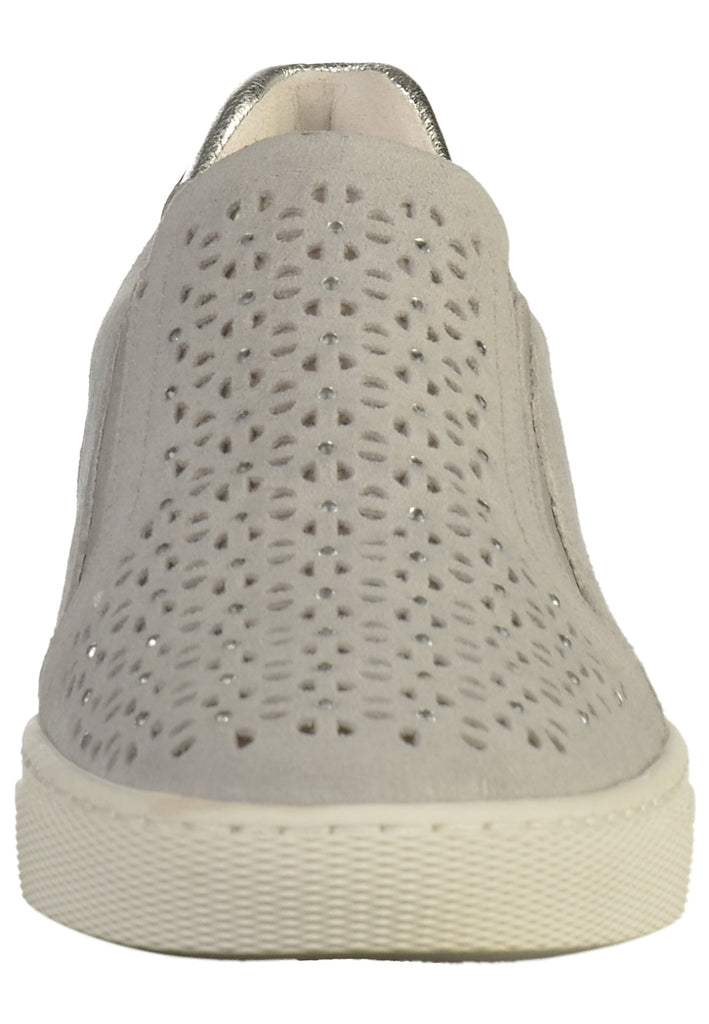 Gabor Slipper Veloursleder Hellgrau