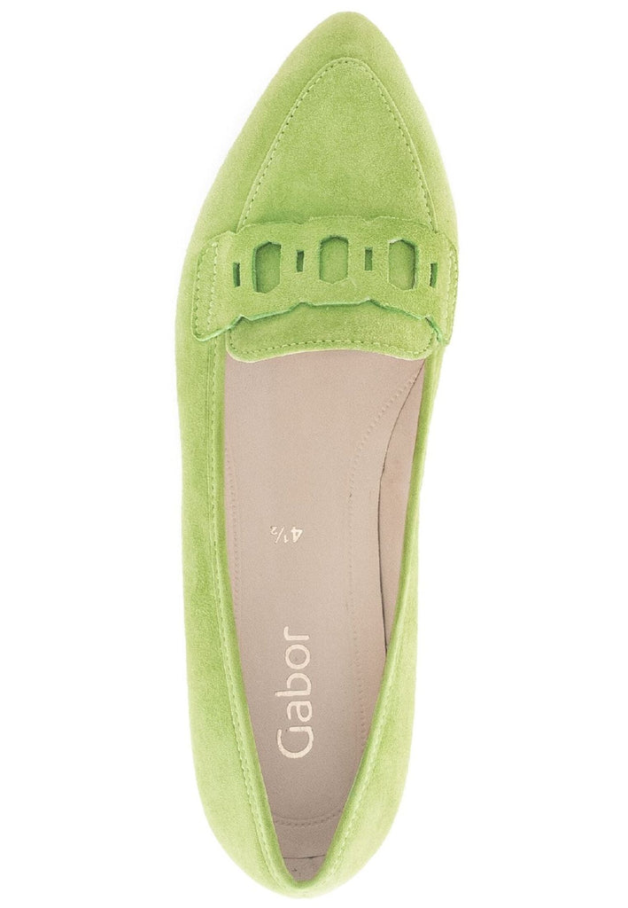Gabor Slipper Veloursleder Hellgrün