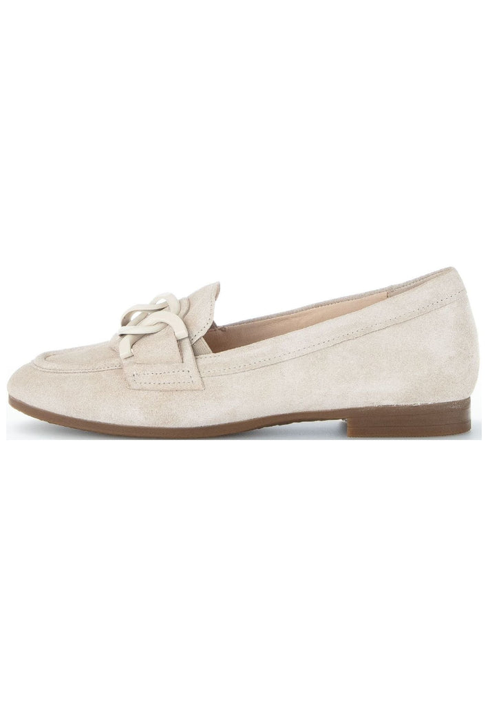 Gabor Slipper Veloursleder Leinen