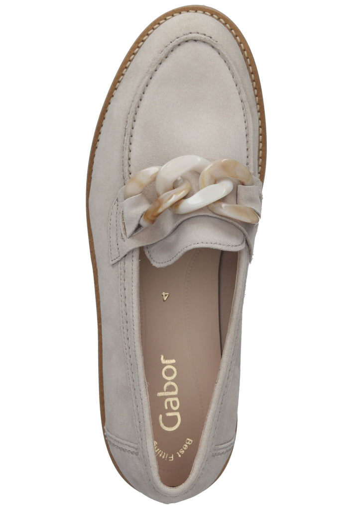 Gabor Slipper Veloursleder Leinen