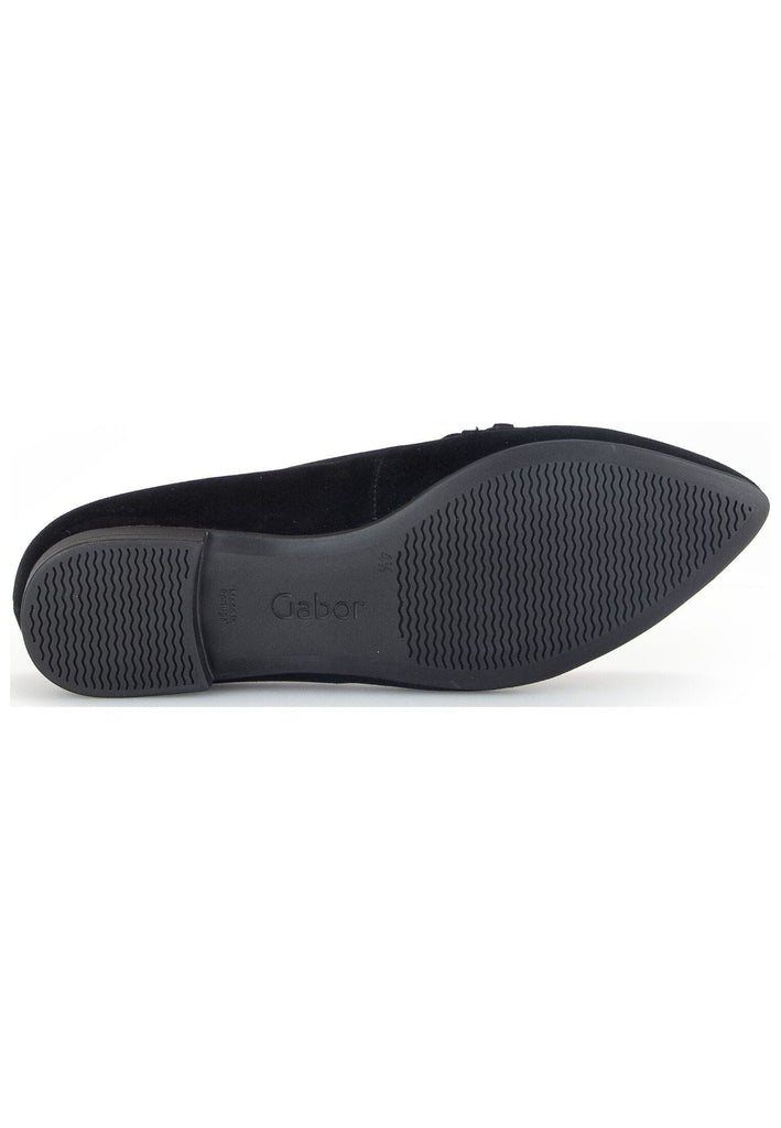 Gabor Slipper Veloursleder Schwarz
