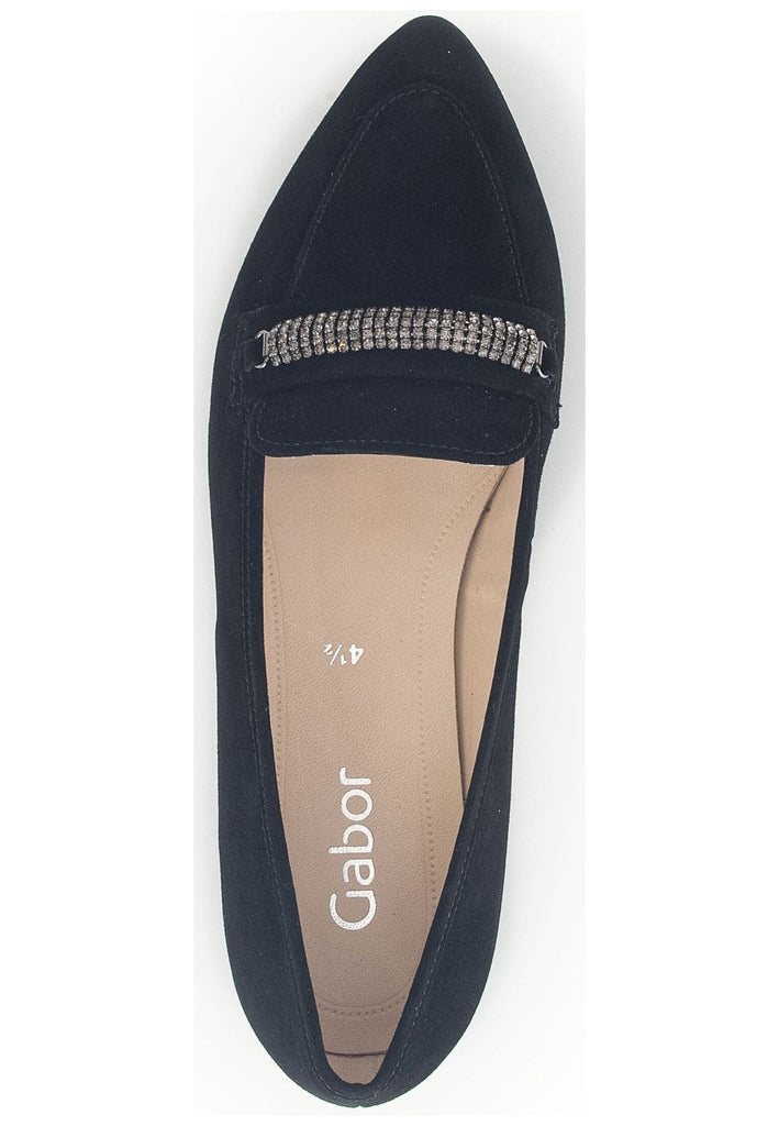 Gabor Slipper Veloursleder Schwarz
