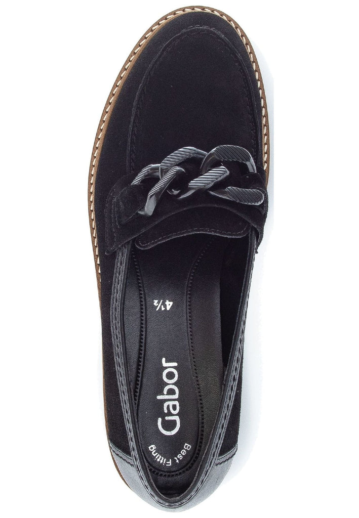 Gabor Slipper Veloursleder Schwarz