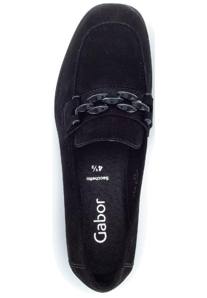 Gabor Slipper Veloursleder/Textil Schwarz