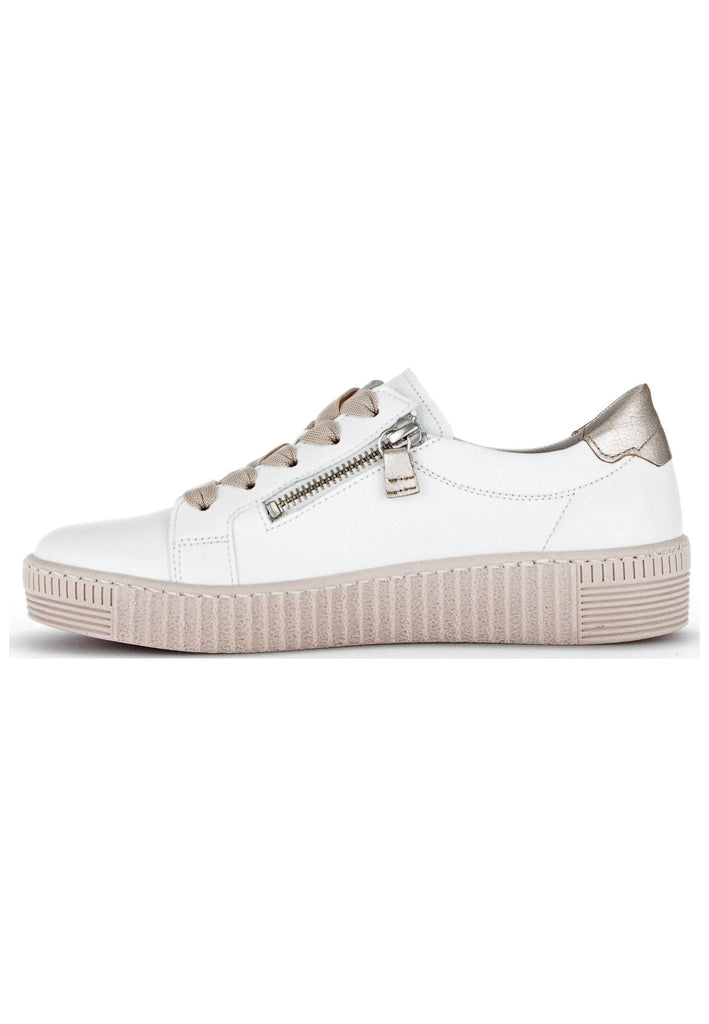 Sneaker Gabor Sneaker Leder/Textil Weiß/Rosa