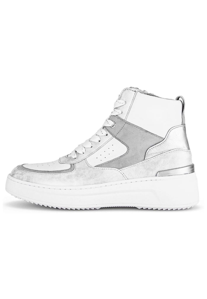 Sneaker Gabor Sneaker Leder/Textil Weiß/Silber