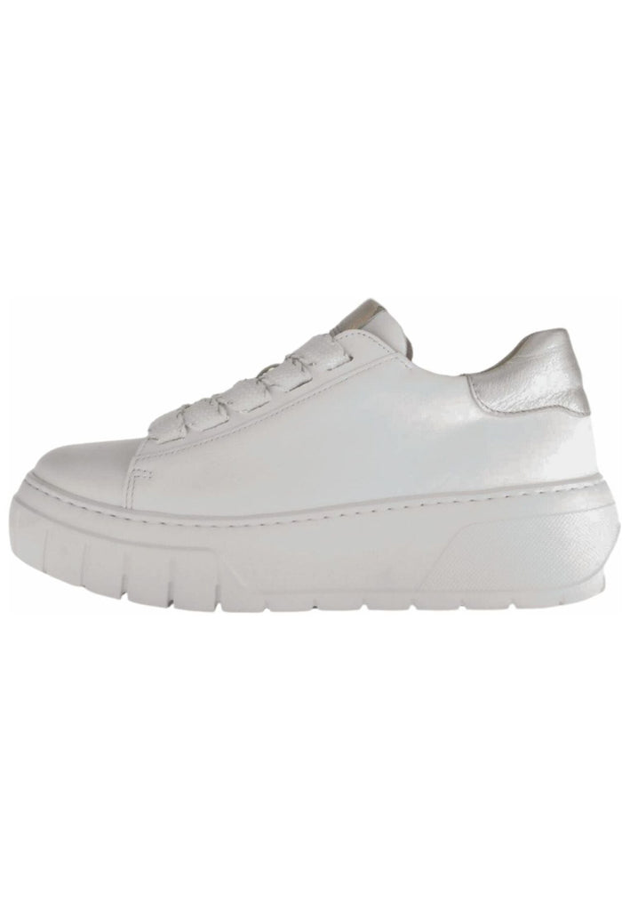 Sneaker Gabor Sneaker Leder Weiß/Silber