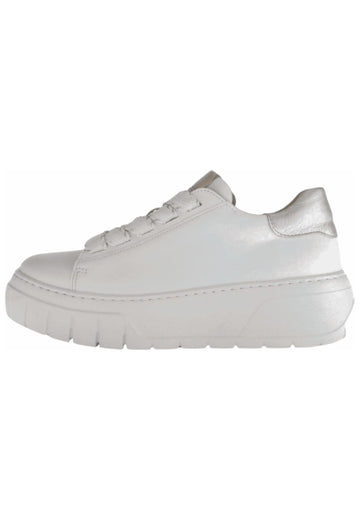 Sneaker Gabor Sneaker Leder Weiß/Silber