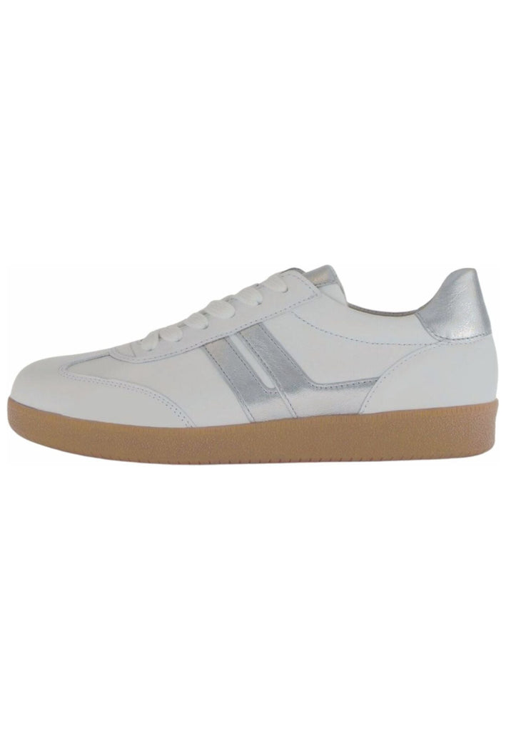 Sneaker Gabor Sneaker Nappaleder Weiß/Silber
