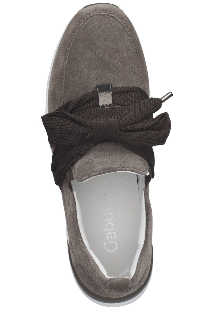 Sneaker Gabor Sneaker Veloursleder Braun/Silber