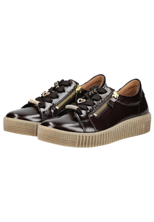 Gabor Sneaker Leder Mocca Lack