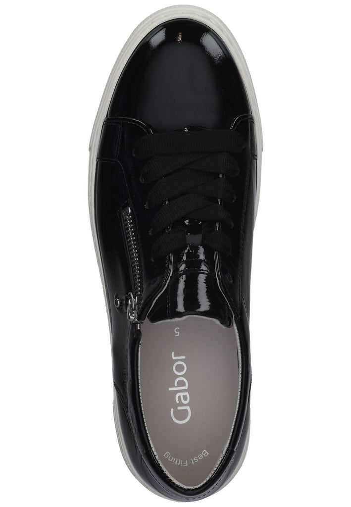 Gabor Sneaker Leder Schwarz Lack