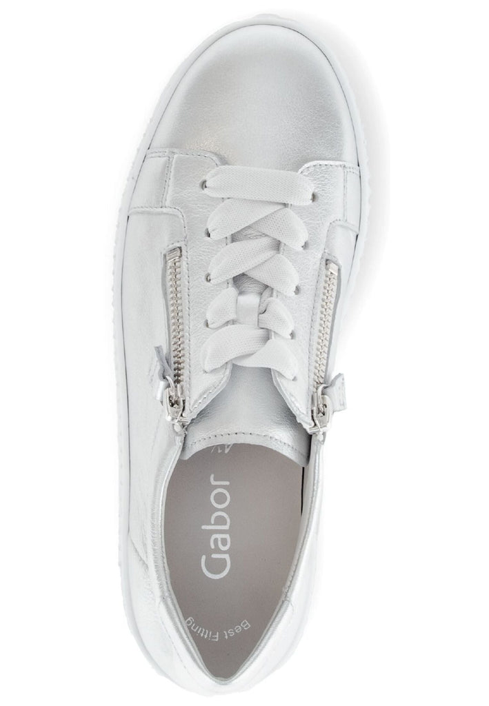 Gabor Sneaker Leder Silber