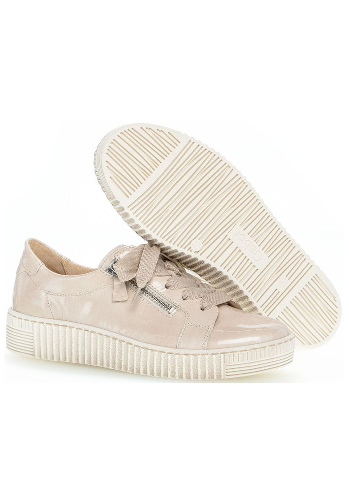 Gabor Sneaker Leder/Textil Beige Lack