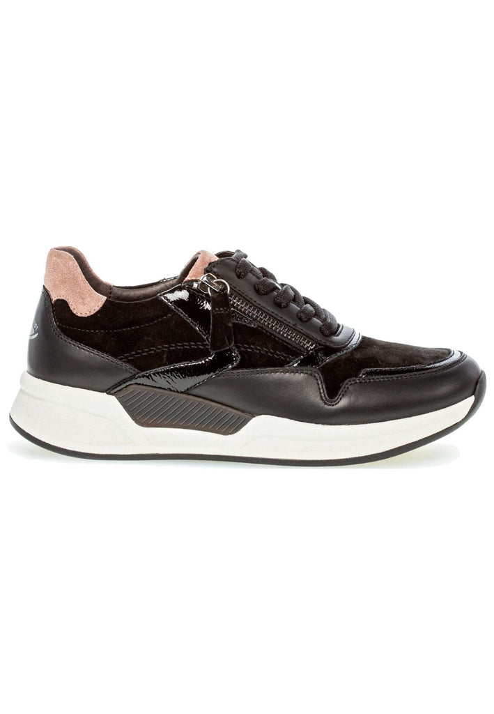 Gabor Sneaker Leder/Textil Schwarz/Rosa