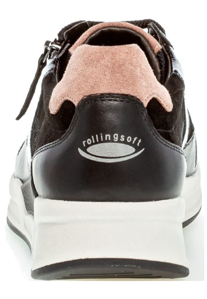 Gabor Sneaker Leder/Textil Schwarz/Rosa