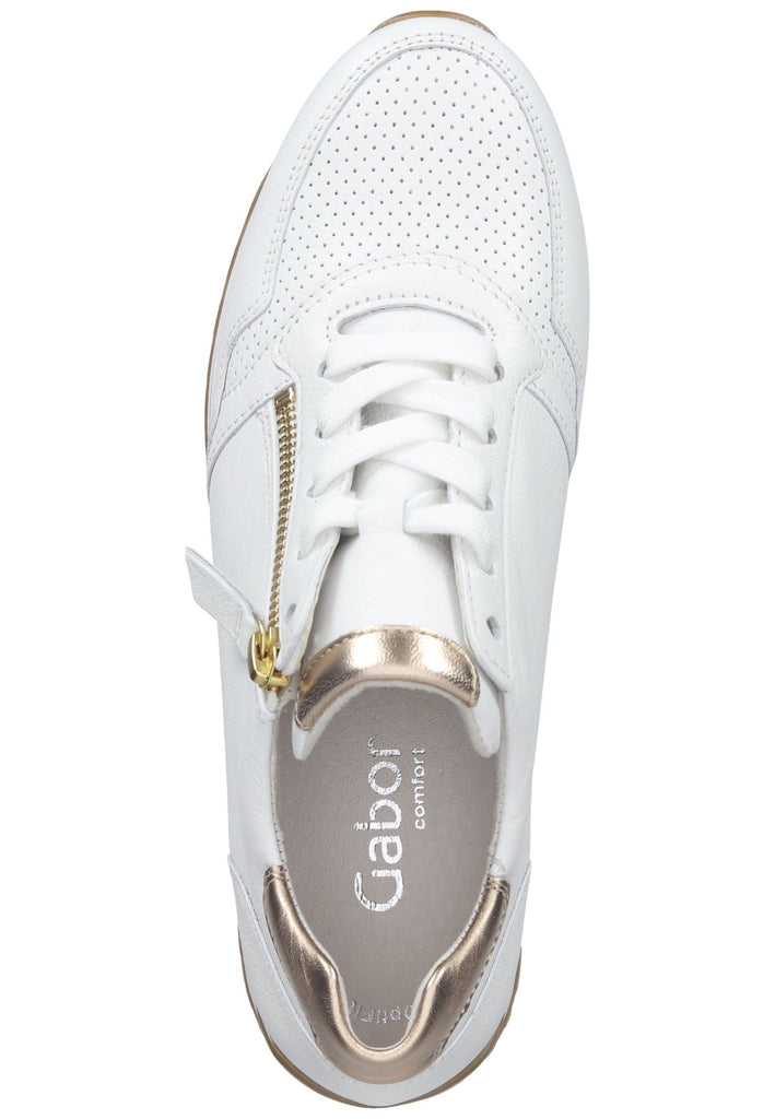Gabor Sneaker Leder/Textil Weiß Kombi