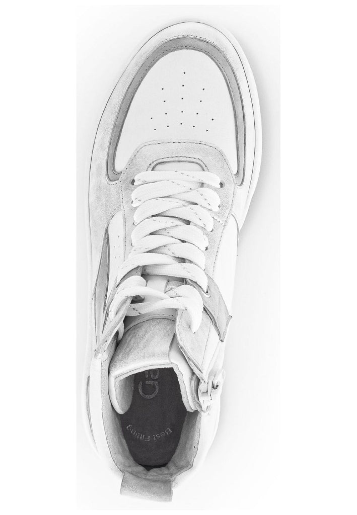 Gabor Sneaker Leder/Textil Weiß/Silber